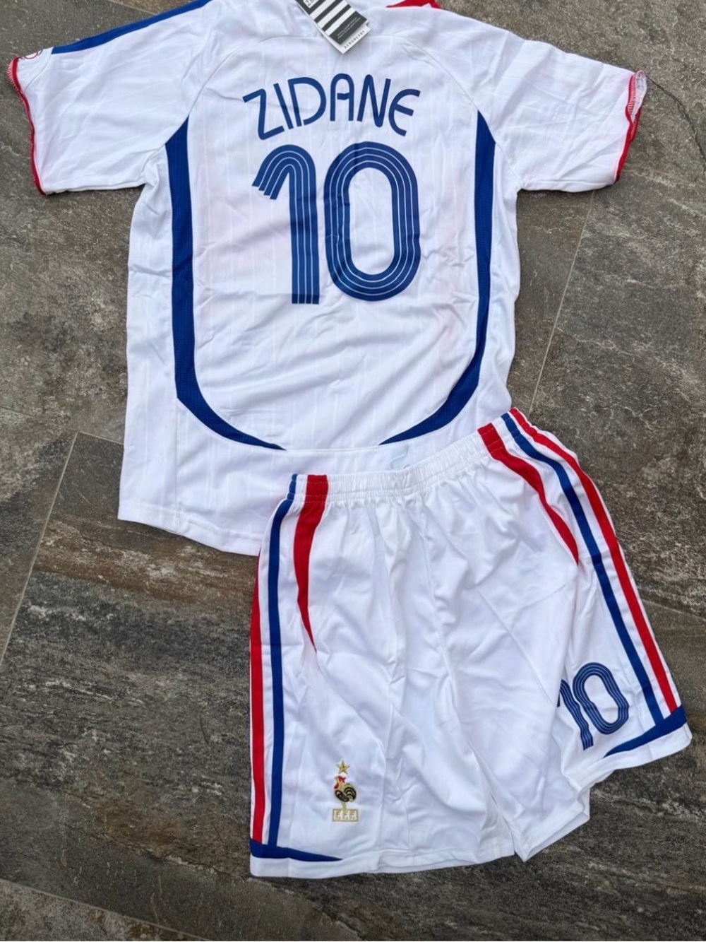 Zidane France retro jersey kids set